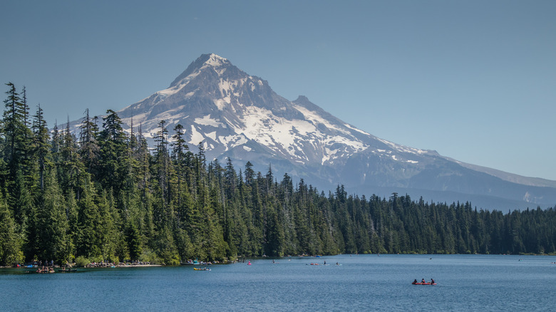 Mount Hood behind Lost Lake