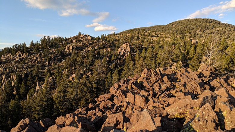 Ringing Rocks on mountain in Montana