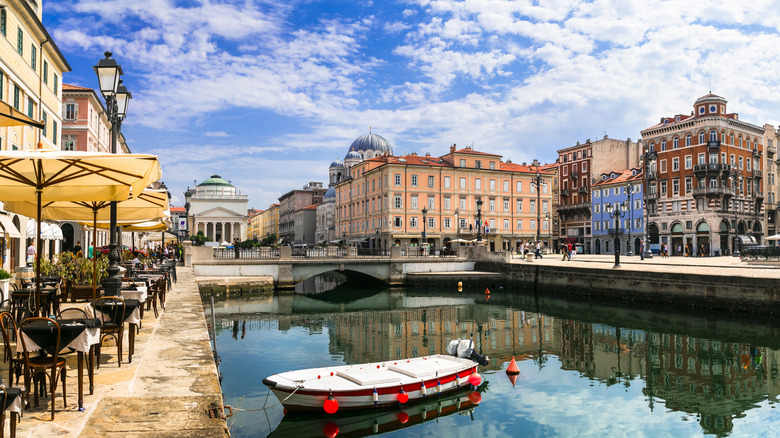 View of the canal in the heart of Trieste