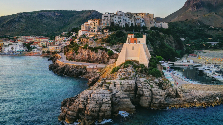 Sperlonga cliffs and buildings