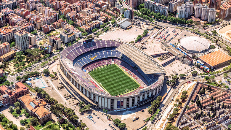 Camp Nou, Barcelona's Soccer stadium from above