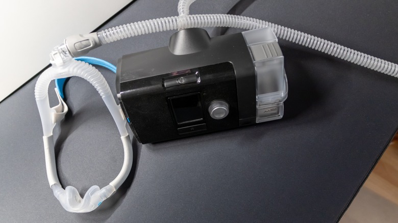 CPAP machine on a table