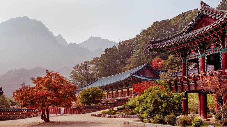 korean buddhist temple mountains