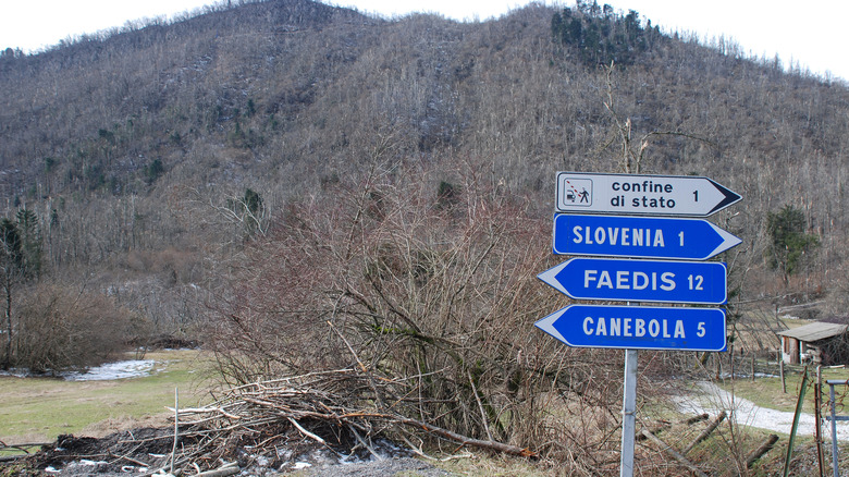 Italo-Slovene border near Canebola, Friuli region