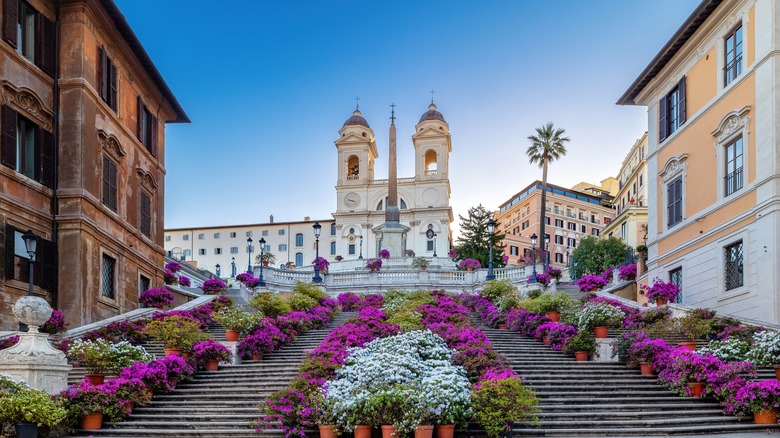 Spanish Steps with Trinita Dei Monti in background