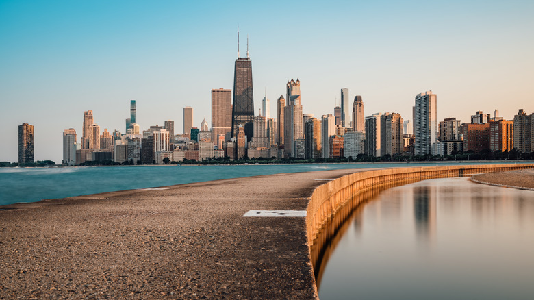 A photograph of the Chicago skyline