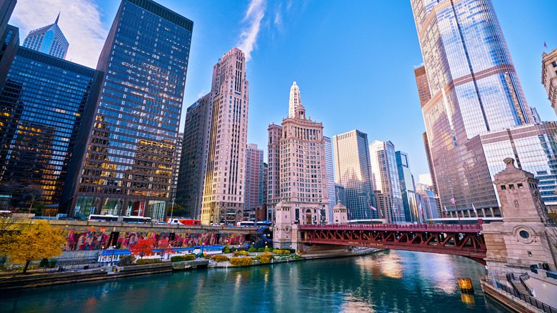 Central Chicago with highrises