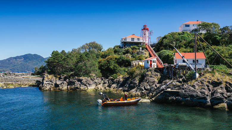 Gold River, Nootka Island on a clear day