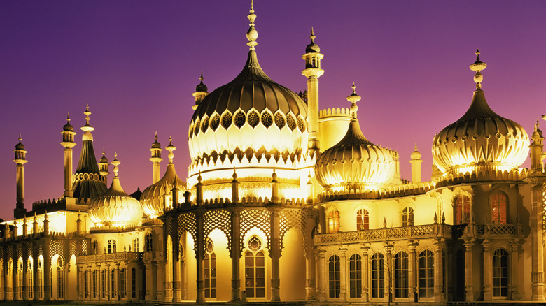 Brighton's Royal Pavilion lit up at night