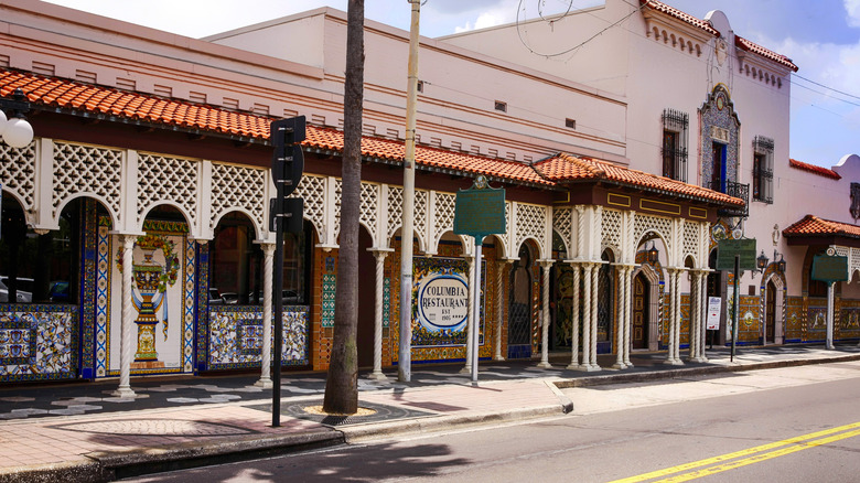 Exterior of the Columbia Restaurant in Tampa, Florida