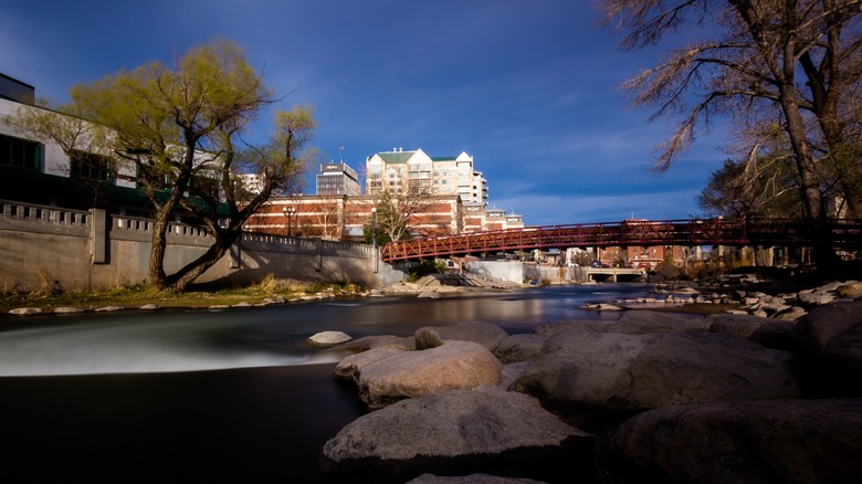 Reno, NV Riverwalk District over the Truckee River