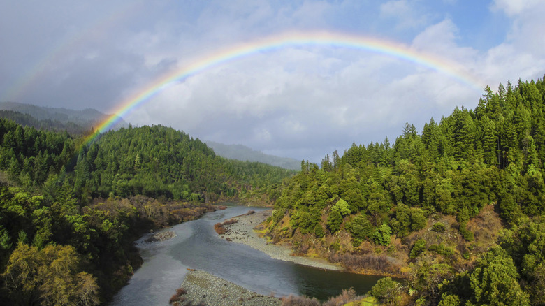 Rainbow over the Trinity River in Northern California