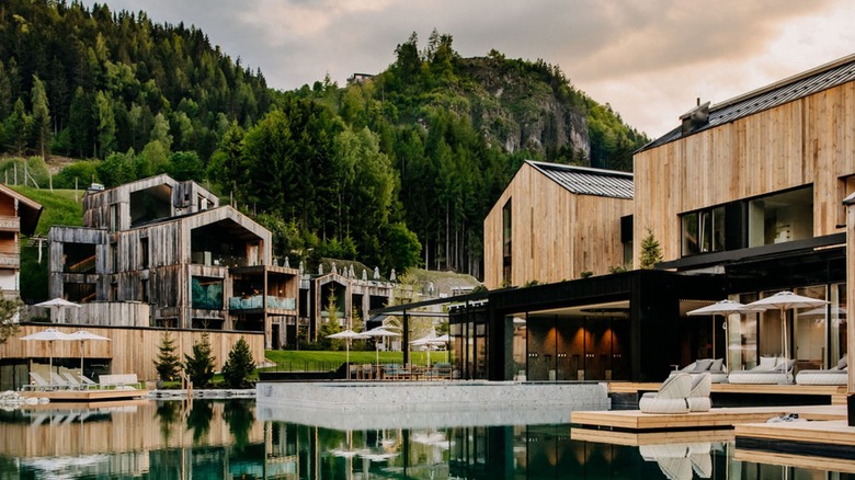 Naturhotel Forsthofgut surrounded by mountains and forests