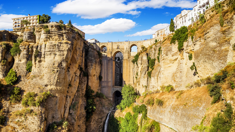 Large bridge set into a ravine.