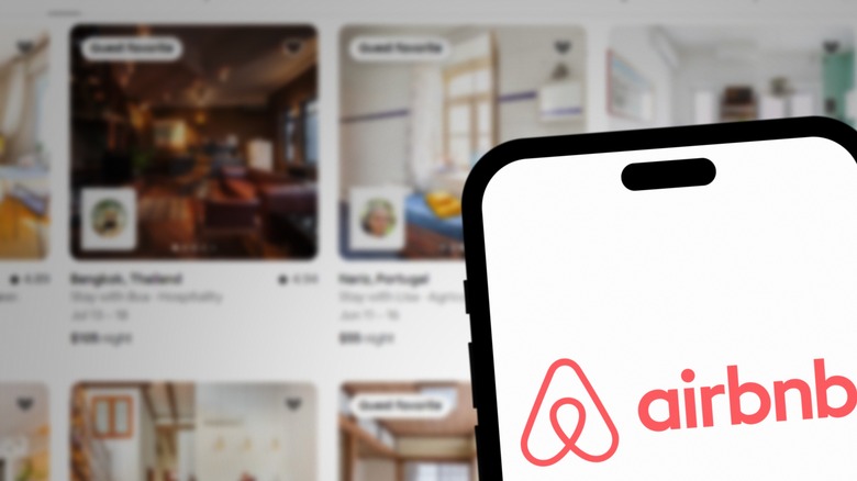 A screenshot of the Airbnb app and site