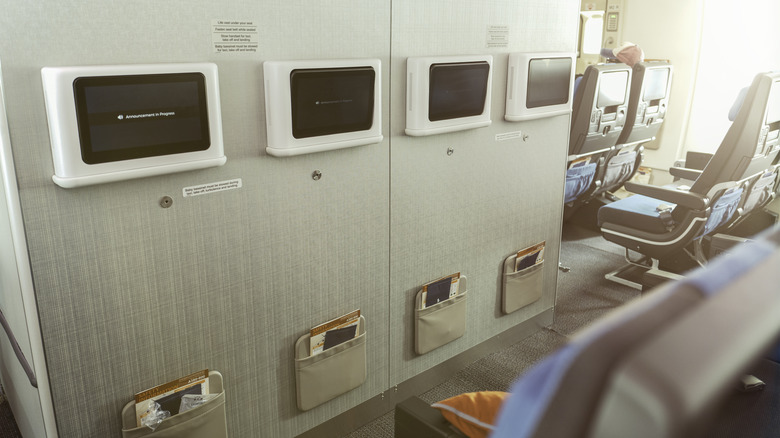 Bulkhead seats inside a plane