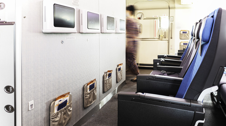 Bulkhead seats inside a plane