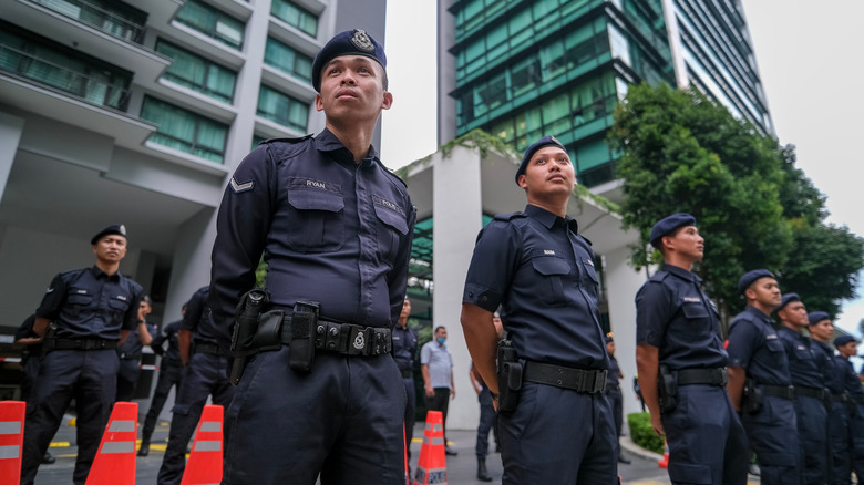 Royal Malaysia Police force in Kuala Lumpur