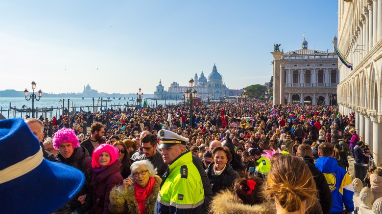 Crowds at Venice Carnival