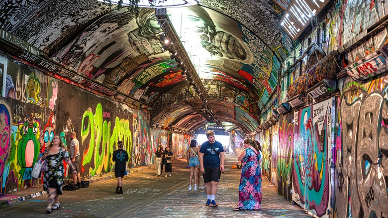 Graffiti in the Leake Street Arches in London