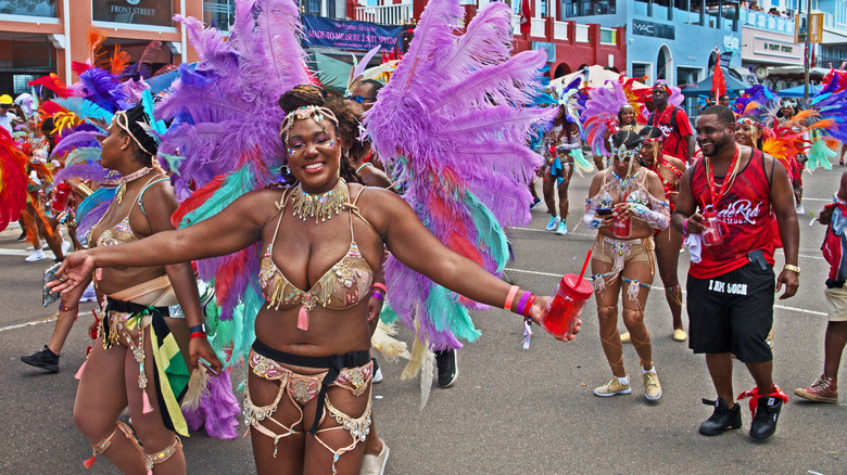 people celebrating Carnival in Bermuda