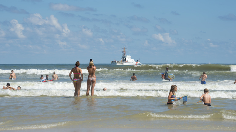 Vacationers enjoying Daytona Beach, Florida