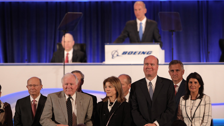Boeing executives at a conference