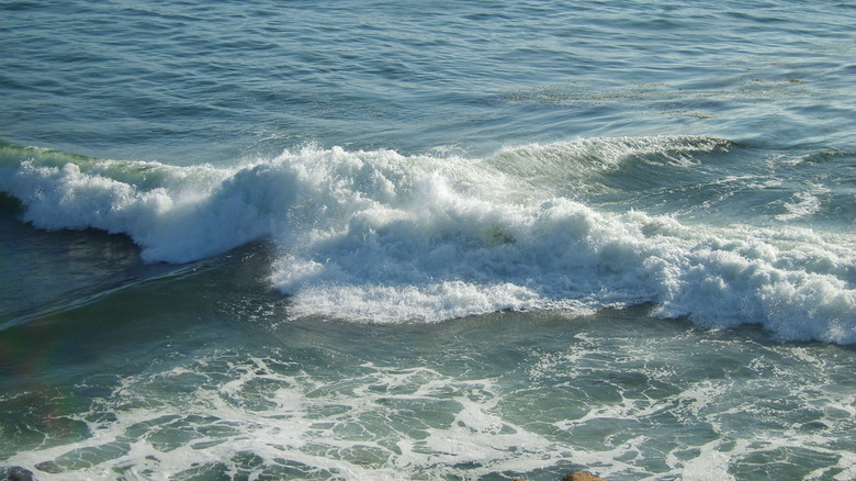 Aerial view of a cross wave