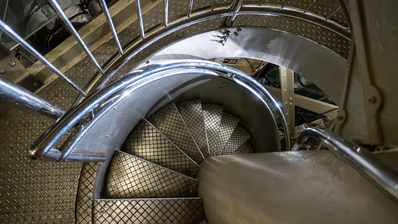 Spiral staircase inside Statue of Liberty