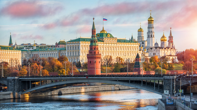 A shot of a November day in Moscow