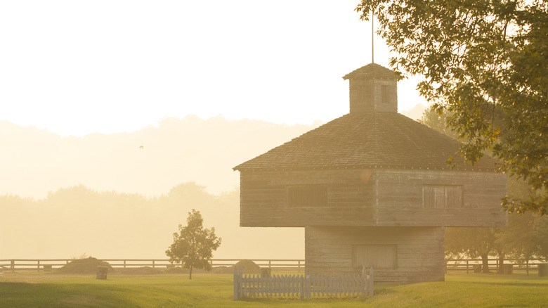 The historic Prairie du Chien at sunset