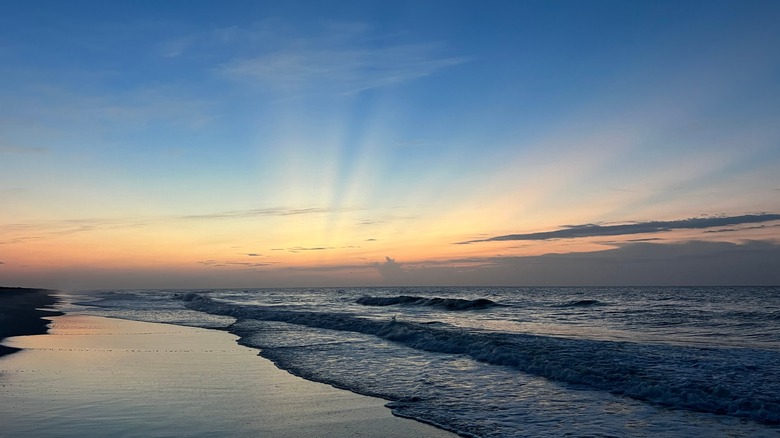 sunrise over the beach