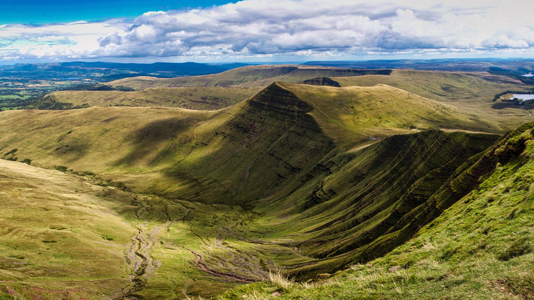 Pen y Fan peak in Brecon Beacons National Park in Wales