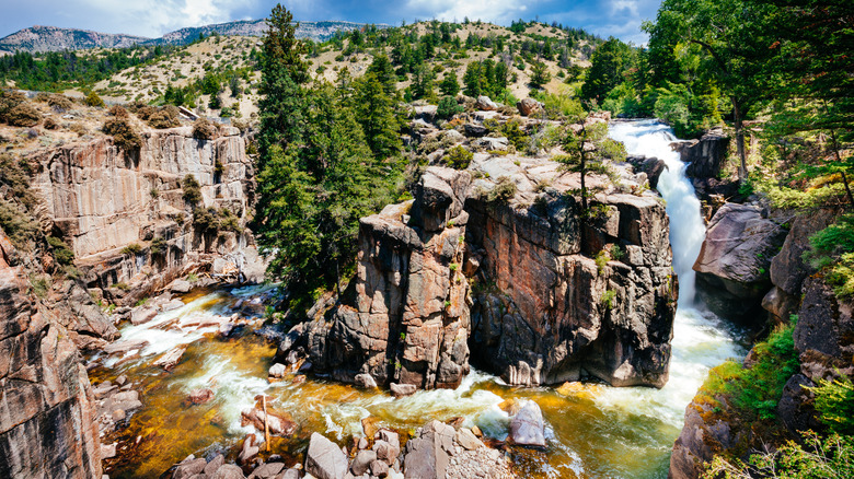 Bighorn National Forest waterfall and canyon