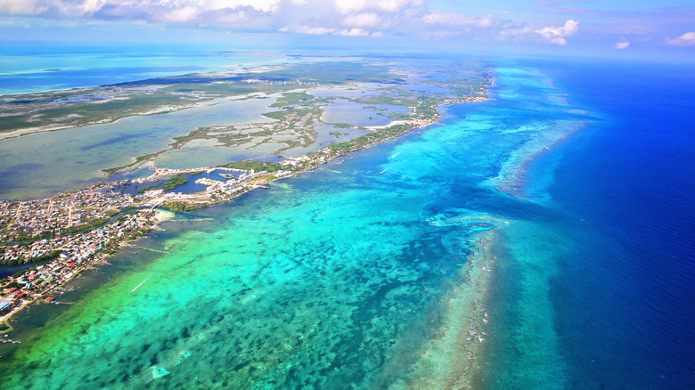 Ambergris Caye from above