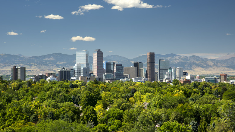 The skyline of Denver