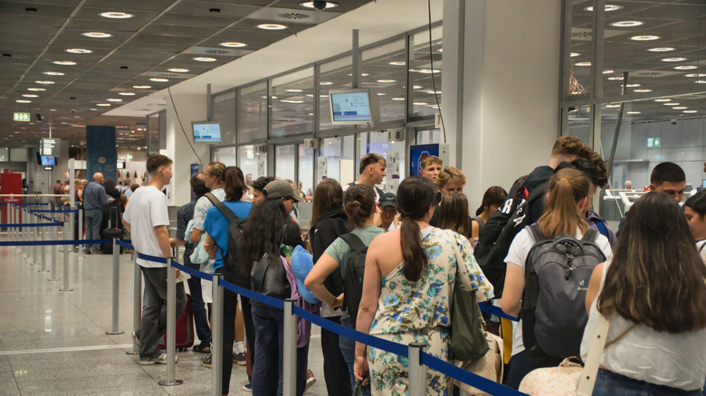 Line at airport security