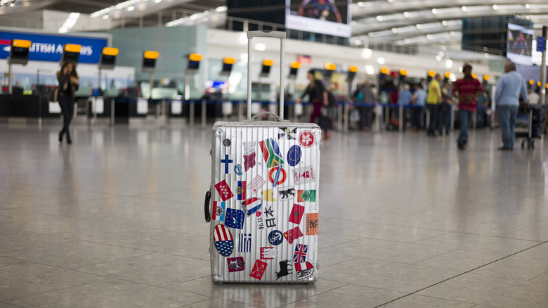 Unattended luggage at airport