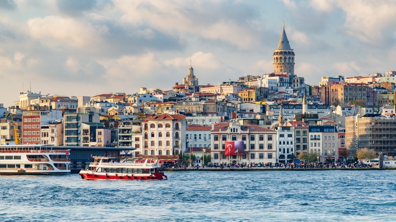 Istanbul skyline water