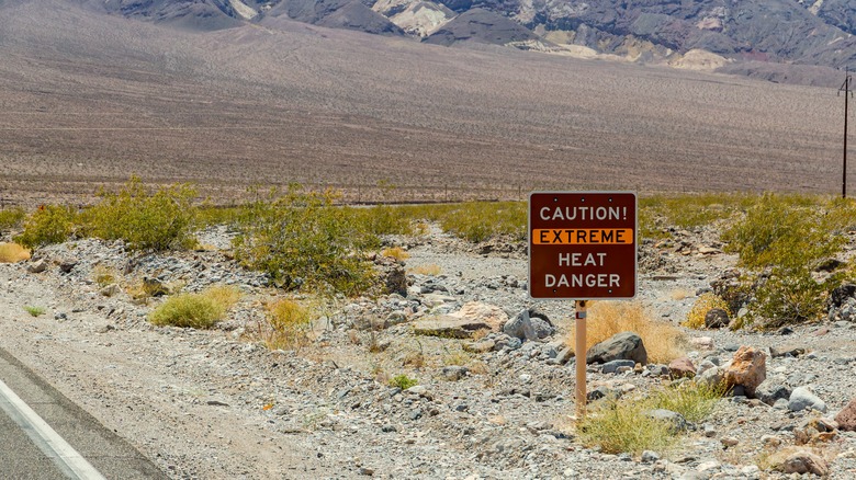 Arid terrain at Death Valley