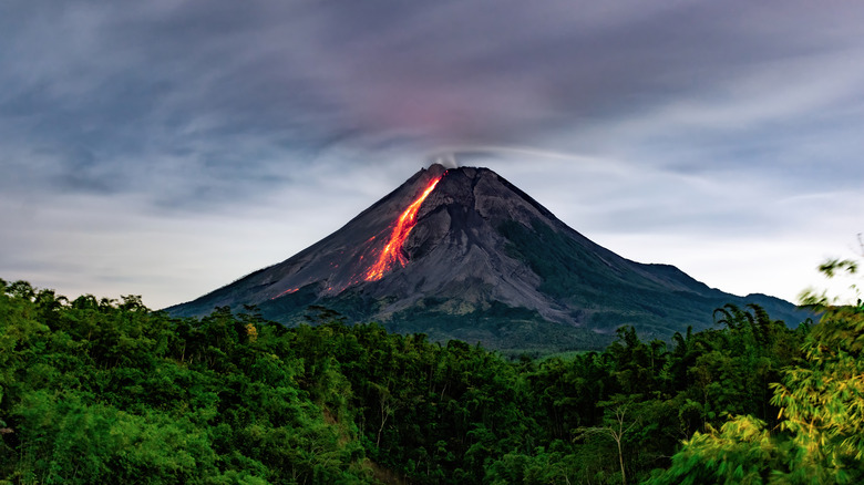 Lava from Mount Merapi