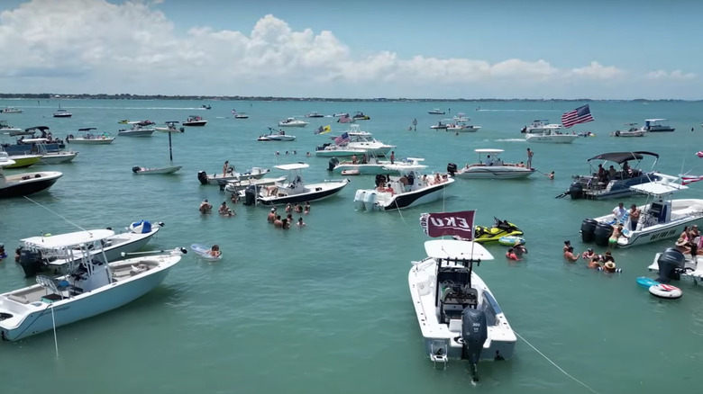 Sebastian Inlet Sandbar boat partyers