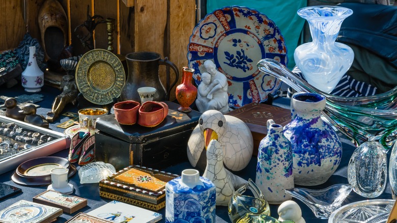 Hodgepodge antiques display