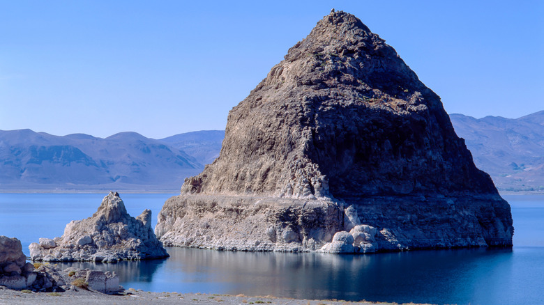 Pyramid Island in Pyramid Lake