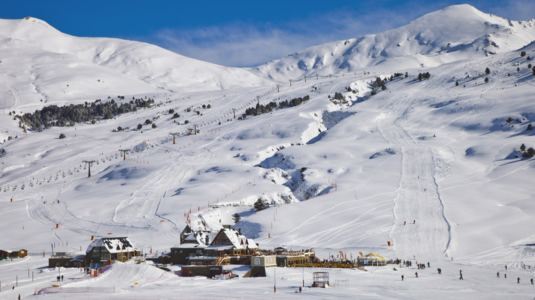 Baqueira-Beret ski resort in the Pyrenees Mountains