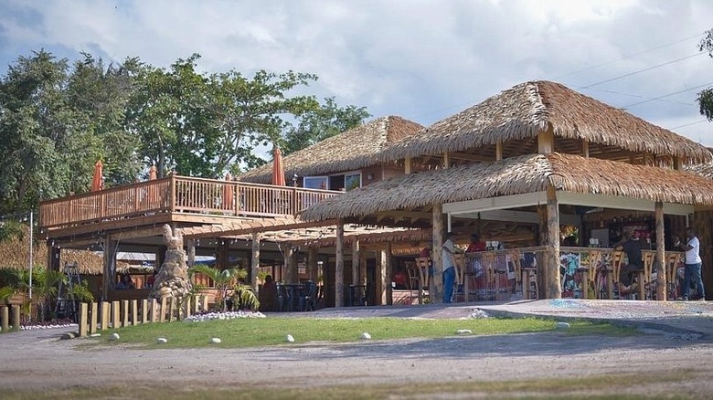 The exterior of Plantation Smokehouse in Jamaica