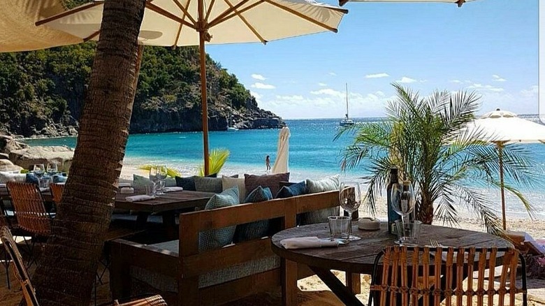 Shellona Beach Club outdoor area overlooking beach