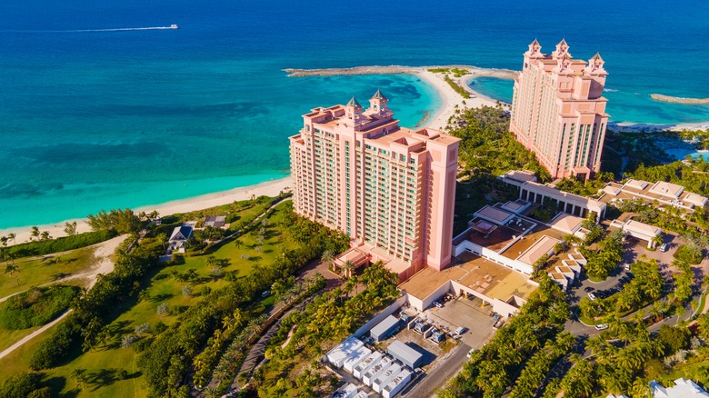 Aerial shot of The Cove, Atlantis