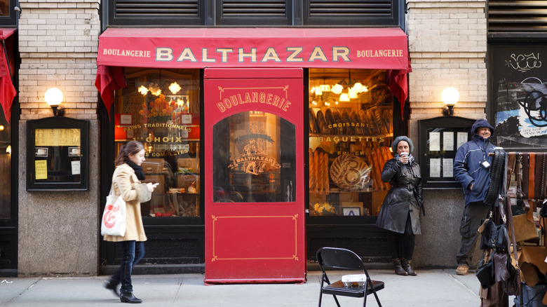 Entry door to Balthazar Restaurant