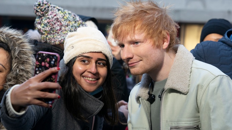 Ed Sheeran and a fan